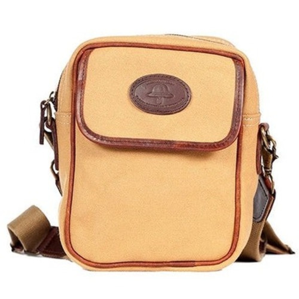 Melvill & Moon Katunda Shoulder Bag Tan Canvas Leather Safari Crossbody Heritage